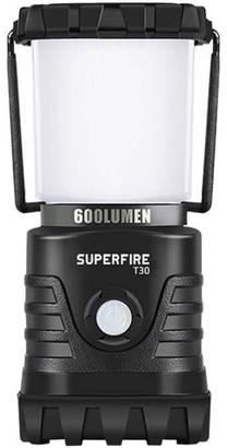 Lauko stalo šviestuvas Superfire T30 USB, 8.4W, LED, IP44, juoda sp., 8.7 cm x 19.5 cm