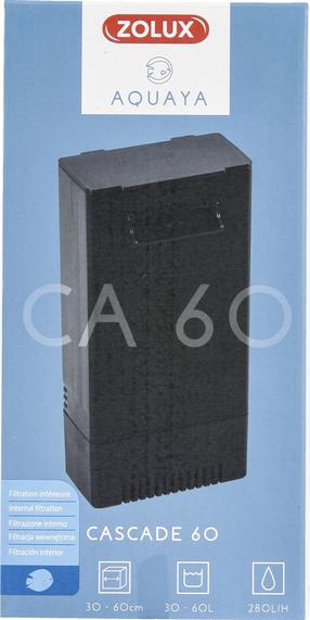 Akvārija filtrs Zolux Aquaya Cascade 60 326523, 30 - 60 l, melna krās.