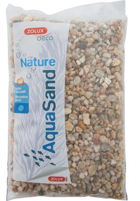 Smiltis akvārijam Zolux Nature Large Quartz, 1 kg, daudzkrāsaina