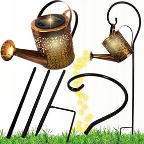 Iedurams gaismeklis ar saules bateriju Watering Can, -, vara krās./melna krās.