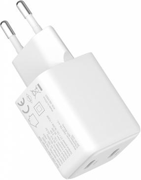Telefono įkroviklis Yenkee YAC G35D, USB Type-C, balta sp., 18 W