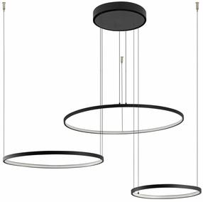 Lampa karināms Nowodvorski Circolo 10817, LED, 3000 °K, 3 x 15 W, melna krās. / melna krās.