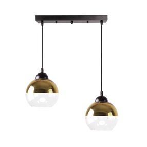 Šviestuvas kabinamas Candellux Lighting Contessa, E27, 2 x 40 W, aukso sp. / juoda sp., 15 x 13 cm