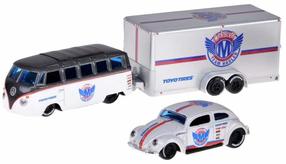 Rotaļu transportlīdzekļu komplekts Maisto Design Volkswagen Van Samba & VW Beetle ZA5968, 1:64, balta krās.