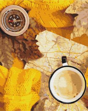 Maalimine numbrite järgi Paint it! Composition of the autumn travel, mitmevärviline