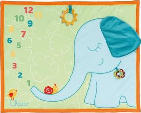 Rotaļu paklājs Chicco Milestone Elephant, 90 cm x 71.2 cm, daudzkrāsaina