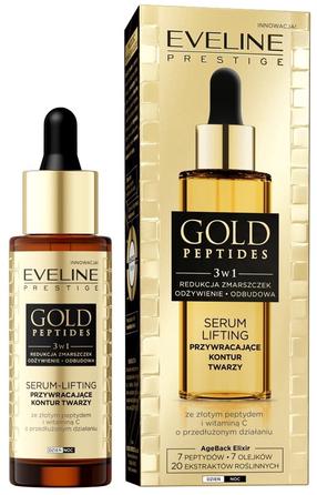 Veido serumas Eveline Gold Peptides 3 in 1, 30 ml