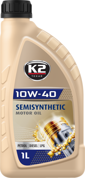 Motoreļļa K2 10W - 40, daļēji sintētiska, 1 l