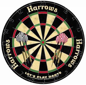 Noolemäng Harrows Let's Play Darts, must v./punane v./kollane v., 7 tk