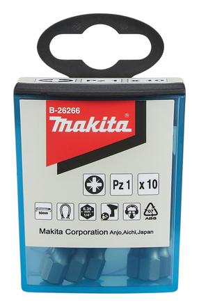 Skrūvgriežu uzgaļu komplekts Makita B-26266, PZ1, 50 mm, 1/4"