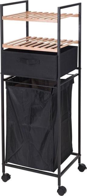 Skalbinių krepšys Bathroom Solutions 442464, 40 l, juoda sp., 38.8 cm x 32.5 cm x 109 cm