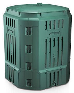 Komposto dėžė Prosperplast Compothermo, 101 cm x 101 cm x 128 cm, 900 l, žalia sp.
