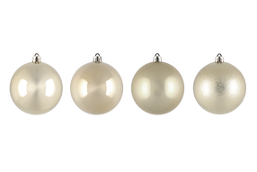 Ziemassvētku eglīšu rotaļlietu komplekts Winteria Bauble 640876, zelta krās., 8 cm, plastmasa, 8 gab.