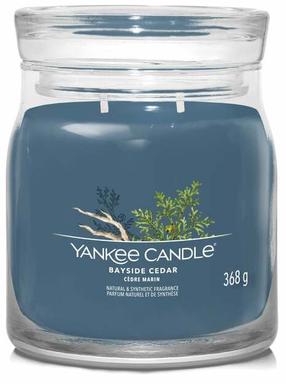 Žvakė, aromatinė Yankee Candle Signature Bayside Cedar, 35 - 50 h, 368 g, mėlyna sp.