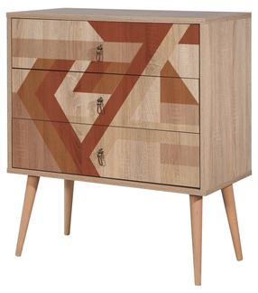 Komoda Kalune Design City Flow, įvairių spalvų, 89 cm x 80 cm x 40 cm