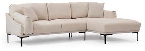 Kampinė sofa Hanah Home Leo 560ARE1175, kreminė sp., dešininė, 150 x 255 cm x 65 cm