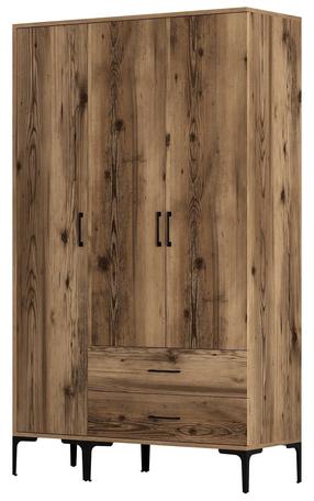 Riidekapp Kalune Design Kumsal ST, pähklipuu v., 47.5 cm x 120 cm x 201.4 cm