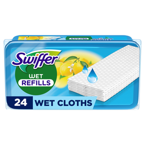 Drėgnų grindų šluosčių papildymas Swiffer Sweeper, universalus, 24 vnt.