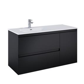 Vonios spintelė po praustuvu Elita Split 120 2DR L Cargo, matinė juoda sp., 45.8 cm x 120 cm x 63.5 cm