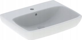 Умывальник для ванной комнаты Geberit Selnova Square, фарфор, 60 см x 46 см x 18 см, белый цв.