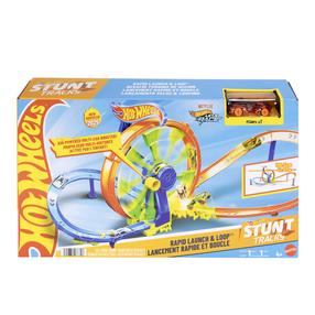 Autorada Mattel Hot Wheels Stunt Rapid Launch & Loop JBX65, mitmevärviline