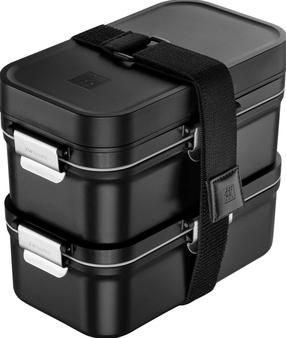 Pārtikas kastes komplekts Zwilling Fresh & Save, 0.8 l, 20.7 cm, melna krās., 2 gab.