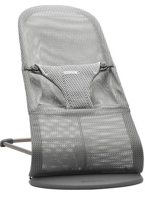 Mazuļu šūpuļkrēsls BabyBjorn Beige Mesh, gaiši pelēka krās.