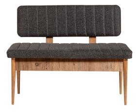 Prieškambario suoliukas Kalune Design Vina 1053, antracito sp./pušies sp, 110 cm x 46 cm x 85 cm