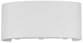 Sieninis lauko šviestuvas Italux Gilberto, 6W, LED, IP54, balta sp., 8 cm x 4 cm