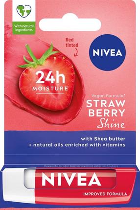 Lūpu balzams Nivea Strawberry Shine, 4.8 g, -