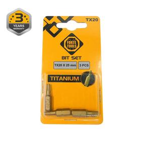 Skrūvgriežu uzgaļu komplekts Forte Tools BT03-25TX20T, TX20, 25 mm