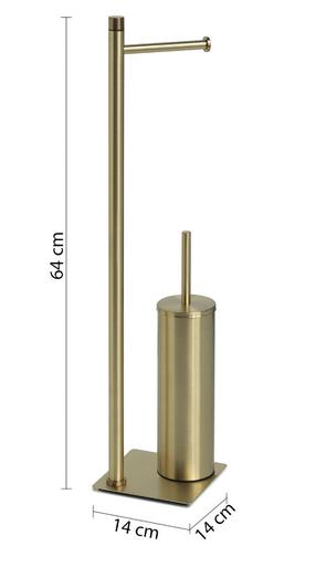 Tualeto reikmenų stovas Gedy Trilly 0000TR328800000, aukso sp., 14 cm x 63 cm x 14 cm