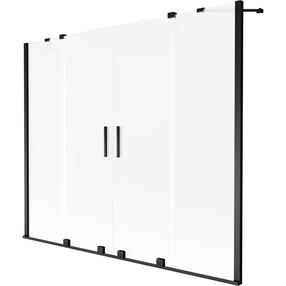 Dušo sienelė Mexen Velar Duo, 200 cm x 150 cm, skaidri sp./juoda sp./matinis