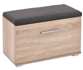 Batų suoliukas su spintele Lima ST2, ąžuolo, 70 cm x 32 cm x 45 cm