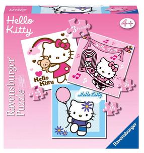 Пазл 3in1 Ravensburger Hello Kitty 07217, 18 см x 18 см, 110 шт., многоцветный