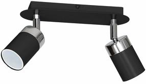 Светильник потолочный Milagro Joker MLP911, GU10, 2, серебристый цв./черный цв. / серебристый цв.