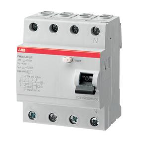 Srovės nuotėkio rėlė ABB FH204 AC, 4P, 40 A, 400 V, 30 mA