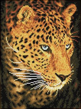 Deimantinė mozaika Diamond Dotz Leopard Portrait SD5.404, juoda sp./oranžinė sp.