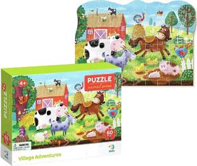 Пазл Dodo Village Adventure 446387, 23 см x 32 см, 60 шт., многоцветный