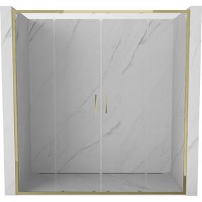 Dušas durvis Mexen Exo, 170 cm x 200 cm, zelta krās./rūdītais