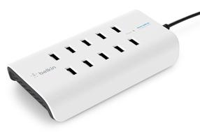 Зарядное устройство для телефона Belkin AZBLKLI10PORTCH, USB/AC, белый цв., 120 Вт