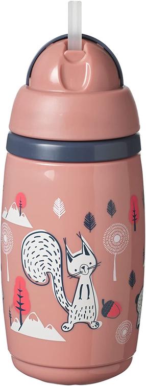Bērnu pudelīte Tommee Tippee Insulated Straw Cup Superstar, 266 ml, 1 g., plastmasa, rozā krās.
