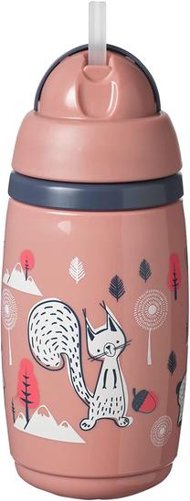 Vaikiška gertuvė Tommee Tippee Insulated Straw Cup Superstar, 266 ml, 1 m., plastikas, rožinė sp.