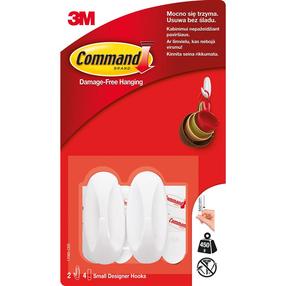 Kabliukas 3M Command T17082C, balta sp., 2 vnt.