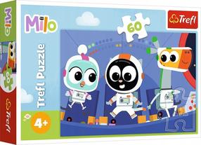 Dėlionė Trefl Milo Time to Meet Milo 17398, 22 cm x 33 cm, 60 vnt., įvairių spalvų