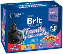 Šlapias kačių maistas Brit Premium Family Plate Chunks, 0.100 kg x 12 vnt.