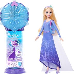Lėlė Mattel Disney Frozen Jewel Reveal Elsa, 28 cm, violetinė sp.