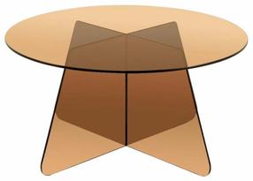 Kavos staliukas Samos, rudas, 80 cm x 80 cm x 40 cm