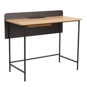 Письменный стол Home4you Harper, 100 см x 49.5 см, 85 см, черный цв./натуральный ясень цв.