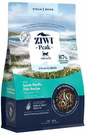 Sausas kačių maistas Ziwi Peak Steam & Dried Wild South Pacific Fish, žuvis, 0.8 kg